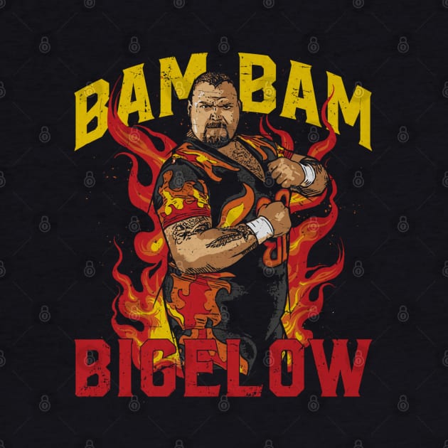 Bam Bam Bigelow Flames by MunMun_Design